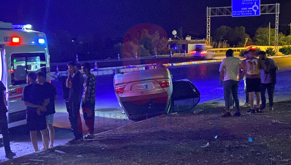 Girne'de korkutan kaza… Sürücü 350 promil alkollü çıktı!