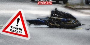 Girne'de kaza… Motosiklet sürücüsü ağaca çarptı…